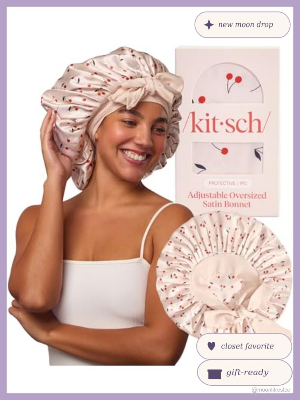 XL Satin Hair Bonnet for Sleeping Adjustable Satin Sleep Cap